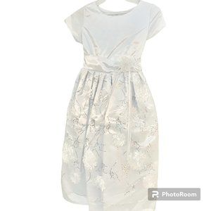 Flower Girl Communion Formal Wedding Holiday Party White Dress Size 10 NEW